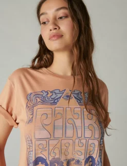 Lucky Brand pink floyd art neu boyfriend tee sand storm*WOMEN Graphic Tees