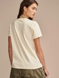 Lucky Brand pink floyd circle classic crew turtledove*WOMEN Graphic Tees