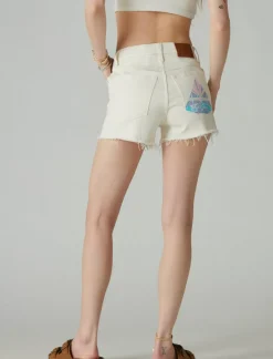 Lucky Brand pink high rise mom short floyd*WOMEN Shorts