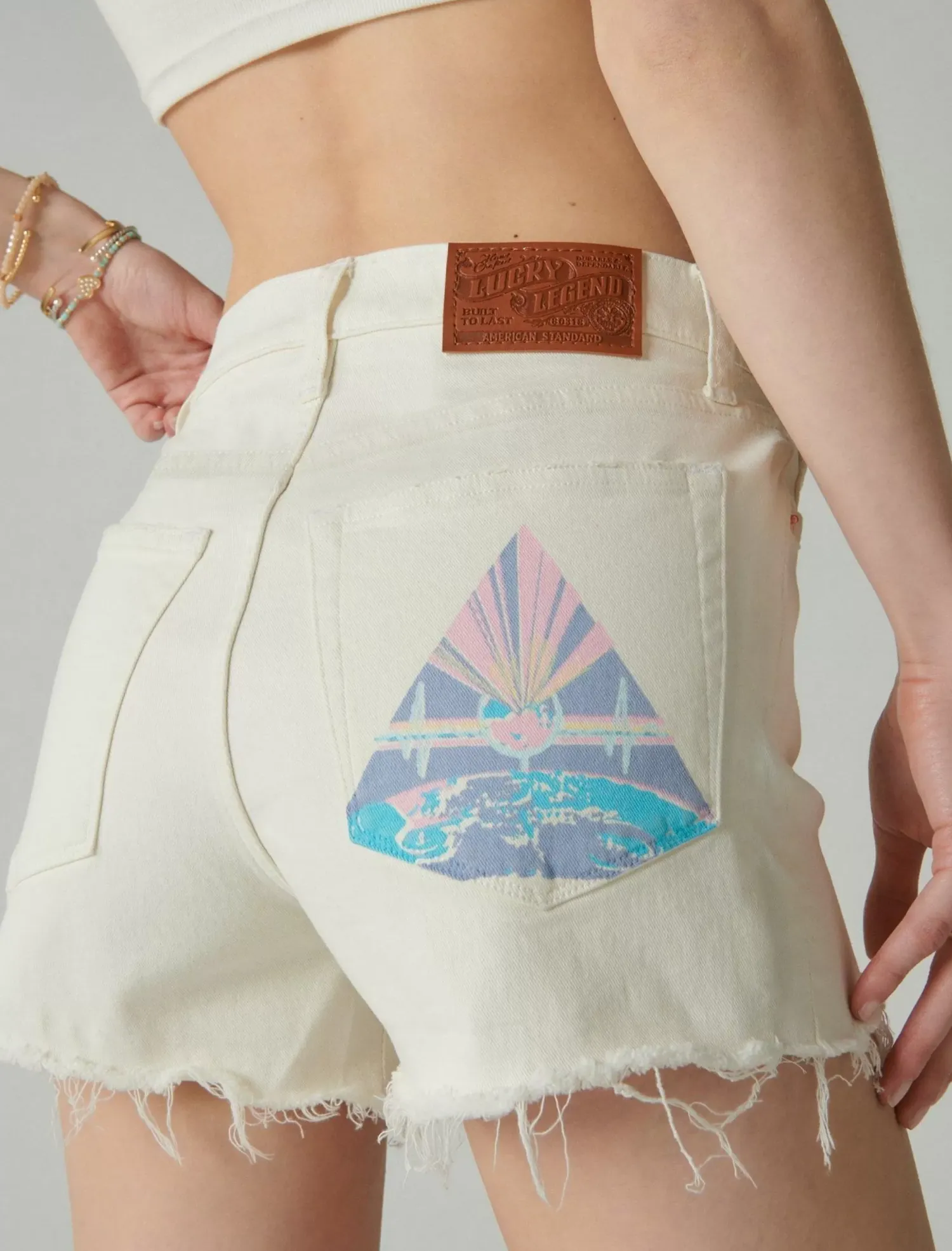 Lucky Brand pink high rise mom short floyd*WOMEN Shorts