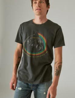 Lucky Brand pink floyd rainbow jet black*MEN Graphic Tees