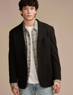 Lucky Brand pique blazer 4-way stretch black*MEN Suit Separates