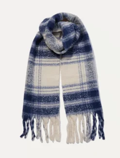 Lucky Brand plaid blanket scarf navy combo*MEN|WOMEN Scarves & Bandanas