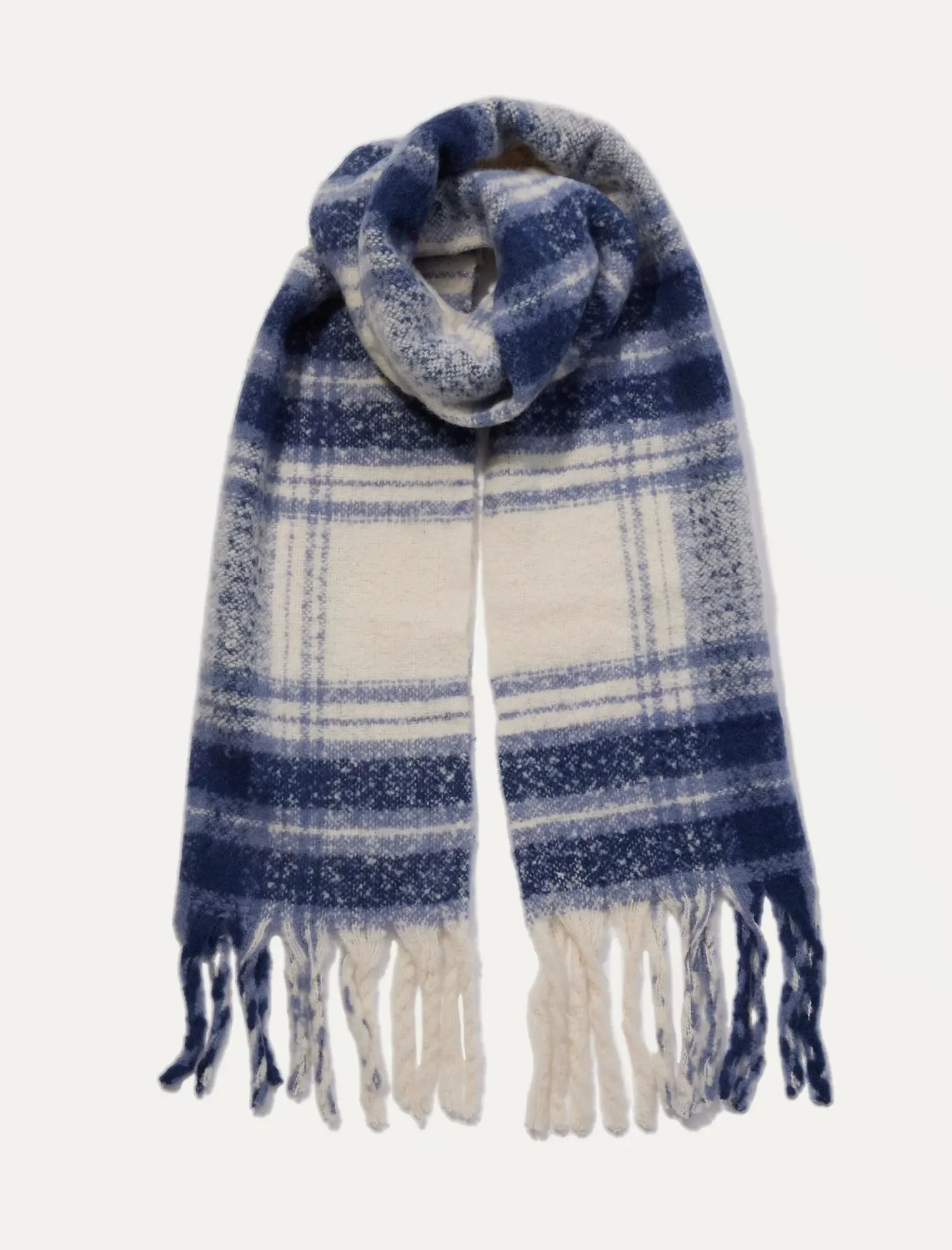 Lucky Brand plaid blanket scarf navy combo*MEN|WOMEN Scarves & Bandanas