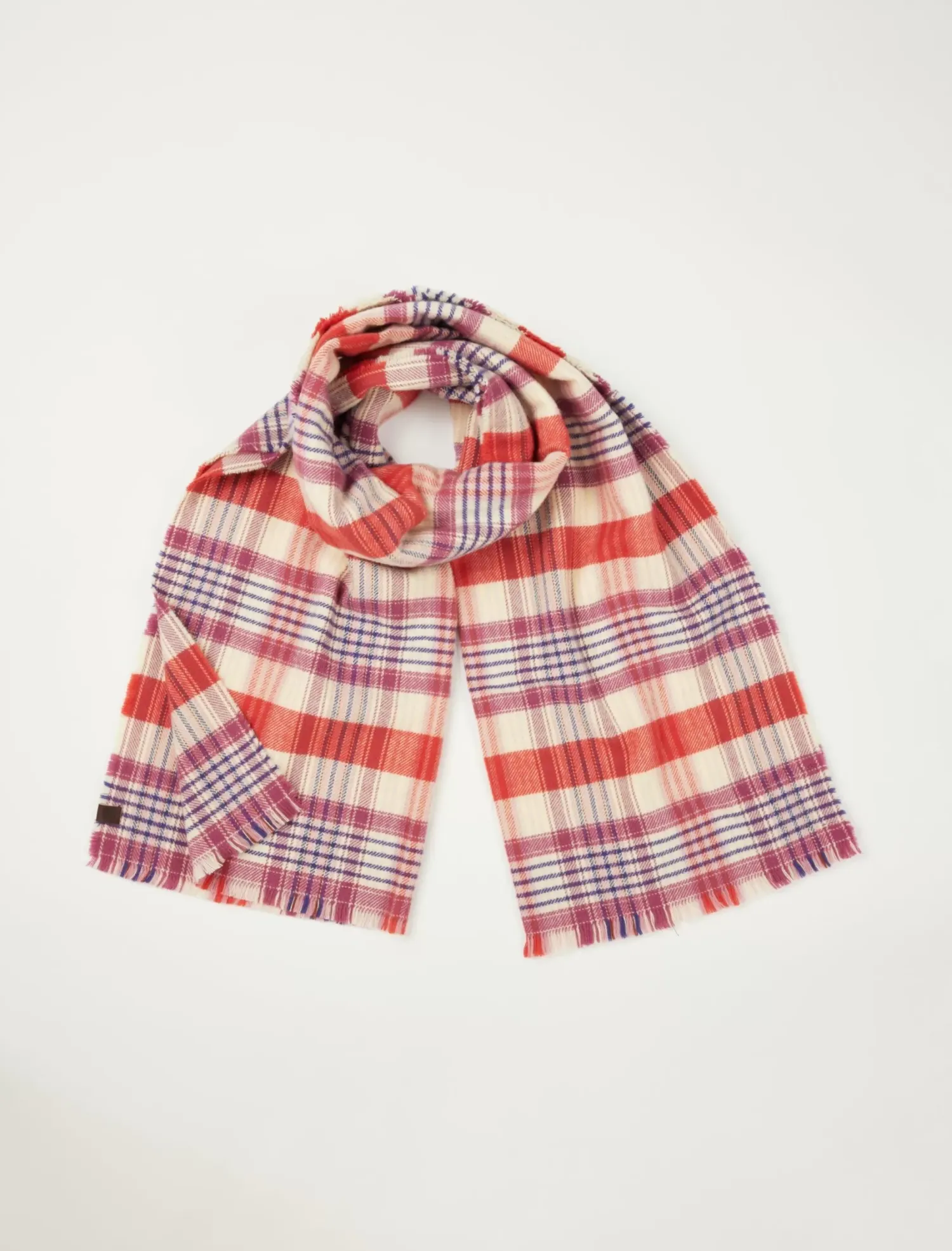 Lucky Brand plaid blanket scarf dark purple*WOMEN Scarves & Bandanas