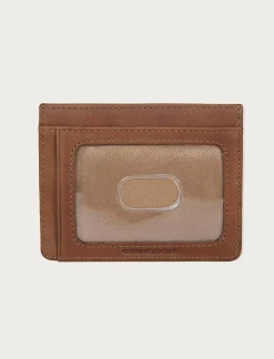 Lucky Brand plaid embossed leather trifold wallet dark brown*MEN Bags & Wallets