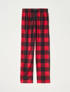 Lucky Brand plaid fleece sleep pant chili*MEN Underwear & Sleepwear|Loungewear