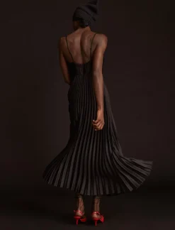 Lucky Brand pleated midi dress black*WOMEN Dresses