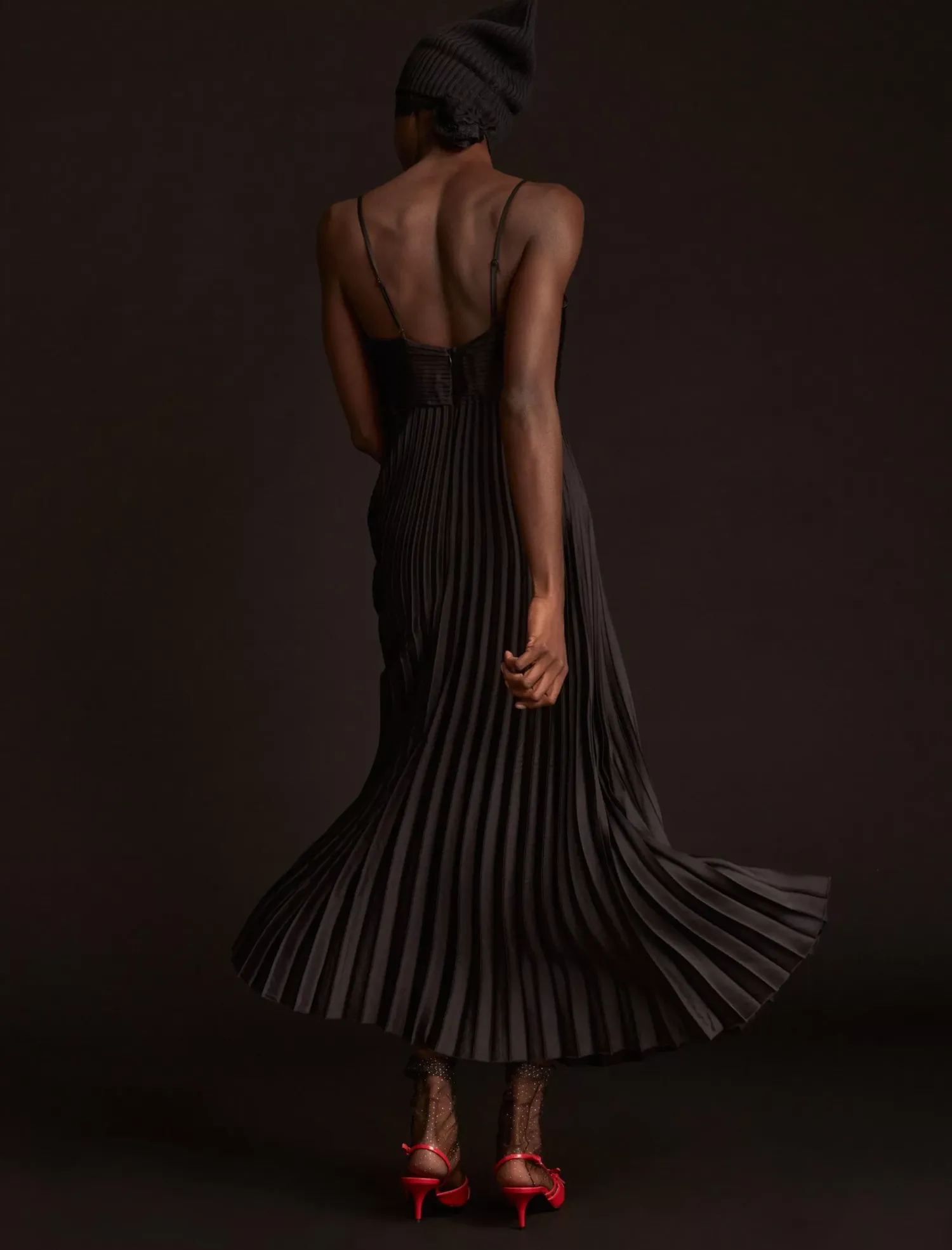 Lucky Brand pleated midi dress black*WOMEN Dresses