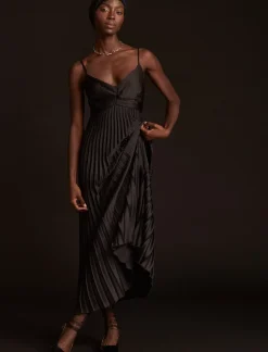 Lucky Brand pleated midi dress black*WOMEN Dresses