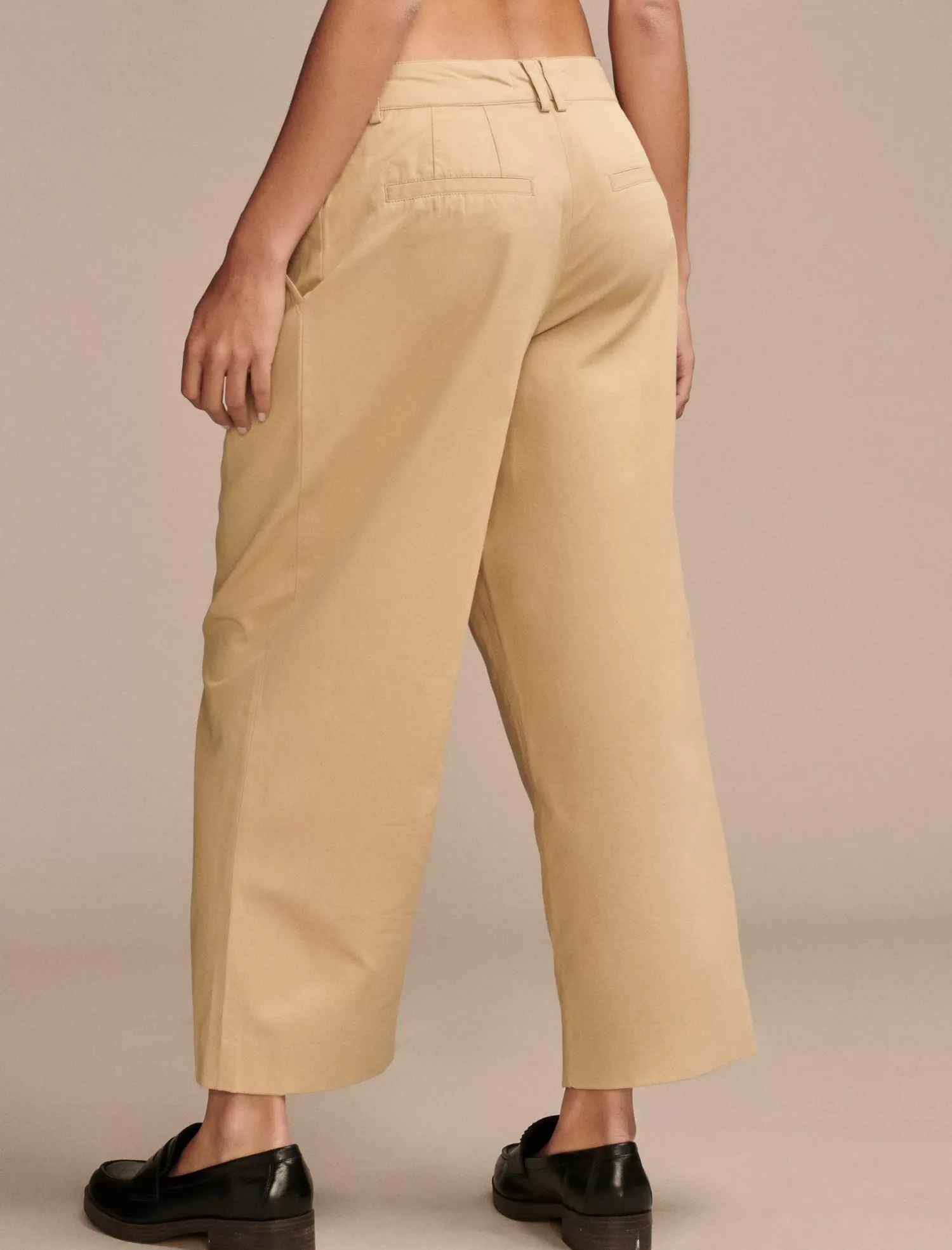 Lucky Brand pleated wide leg crop pant dark khaki*WOMEN Pants