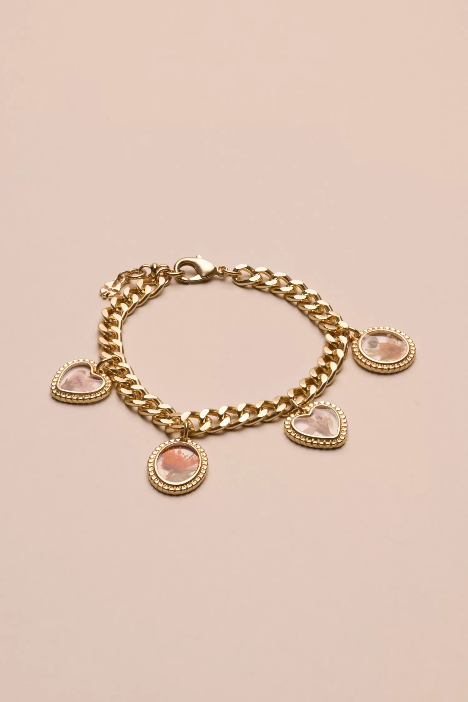 Lucky Brand pressed flower charm bracelet gold*WOMEN Jewelry