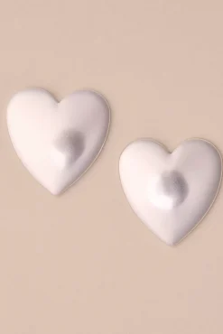 Lucky Brand puffy heart stud earring silver*WOMEN Jewelry