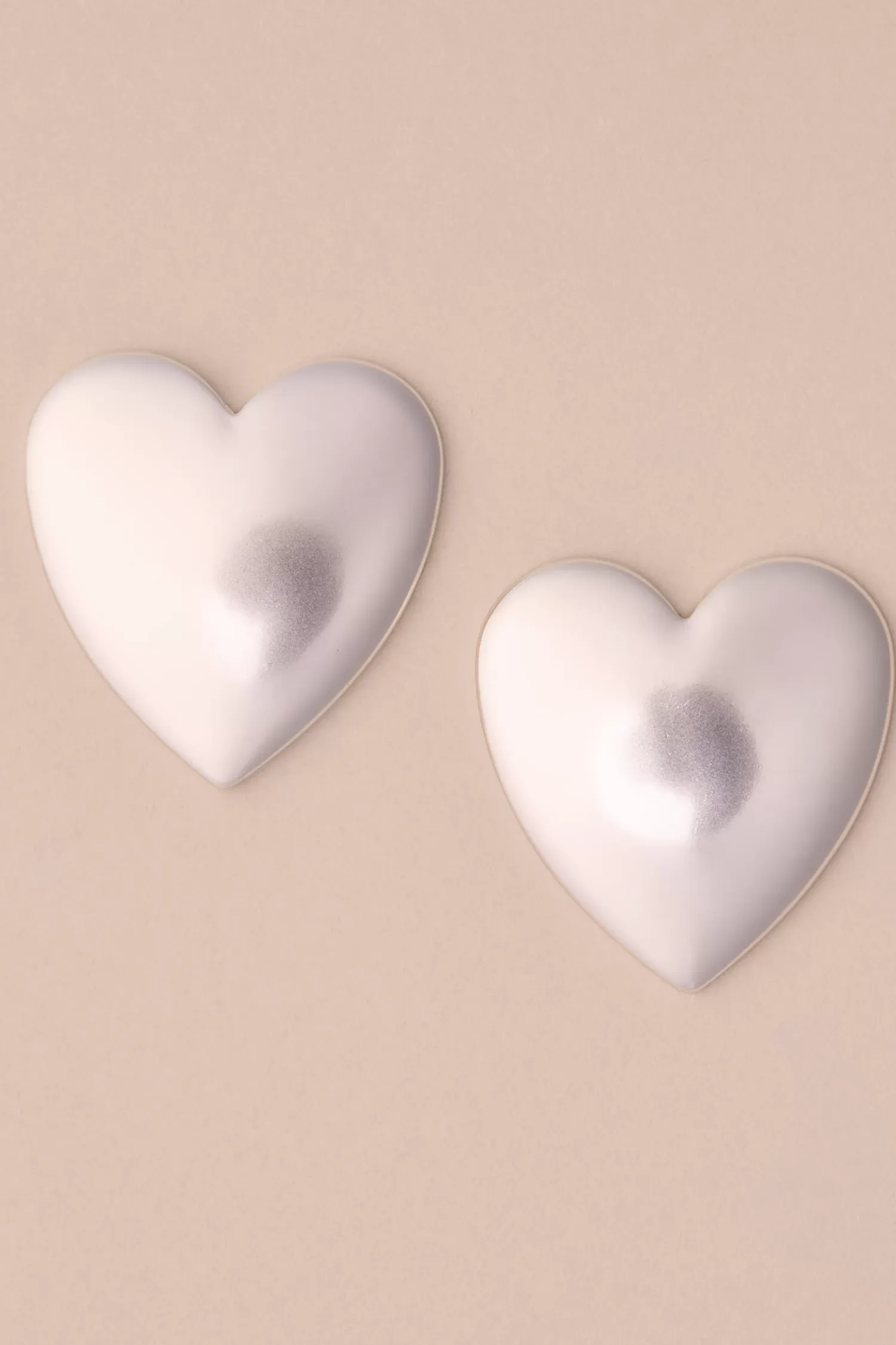 Lucky Brand puffy heart stud earring silver*WOMEN Jewelry