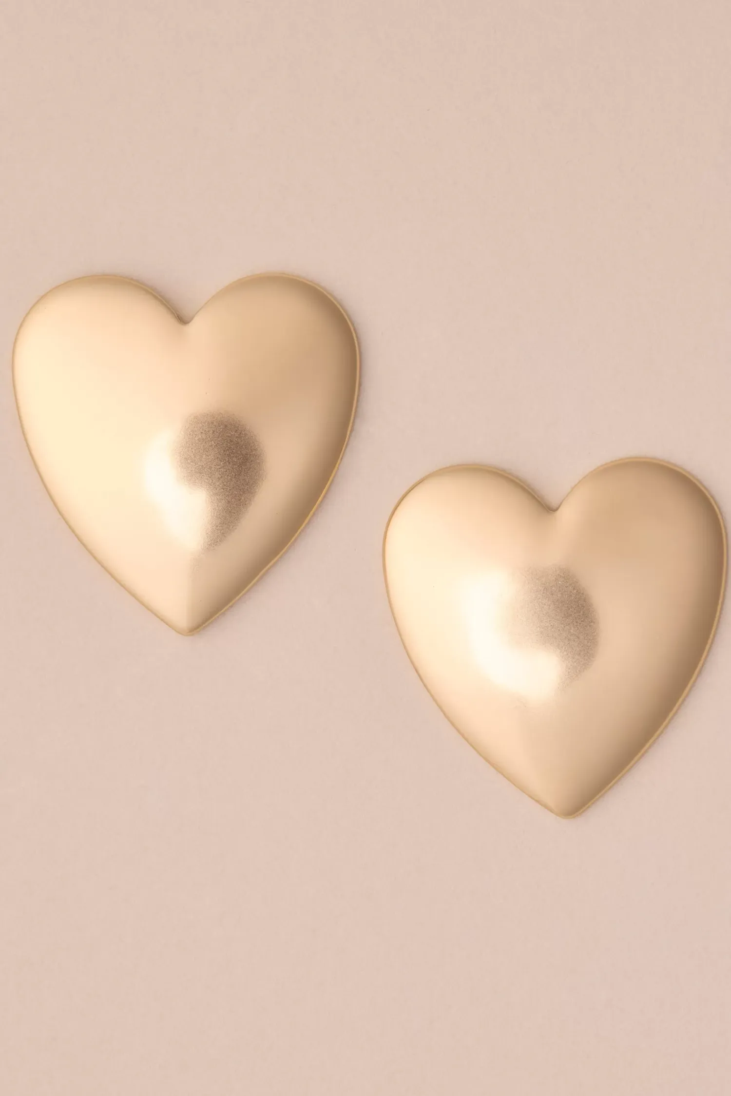 Lucky Brand puffy heart stud earring gold*WOMEN Jewelry