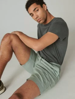Lucky Brand 7"pull up linen short chino green*MEN Shorts