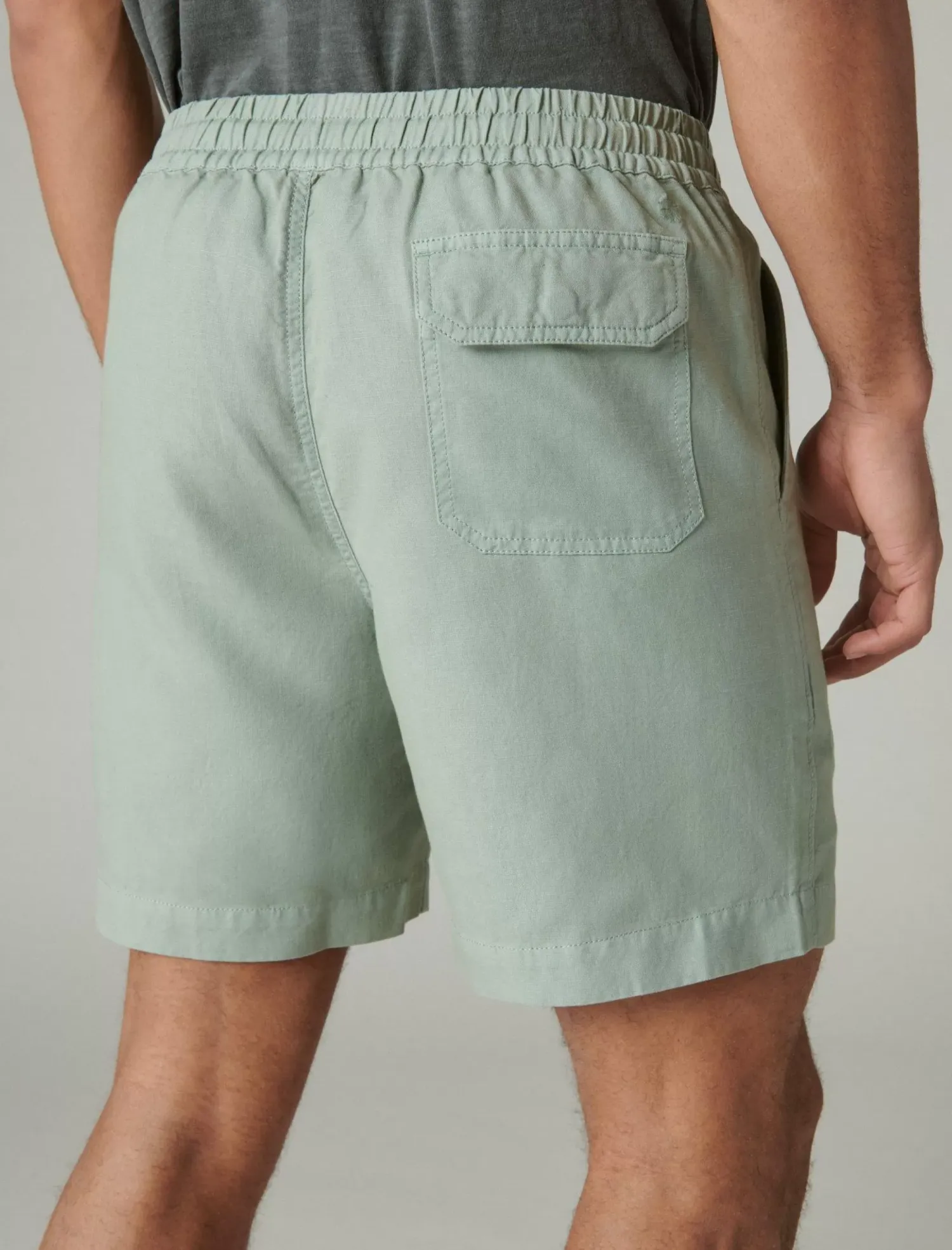 Lucky Brand 7"pull up linen short chino green*MEN Shorts