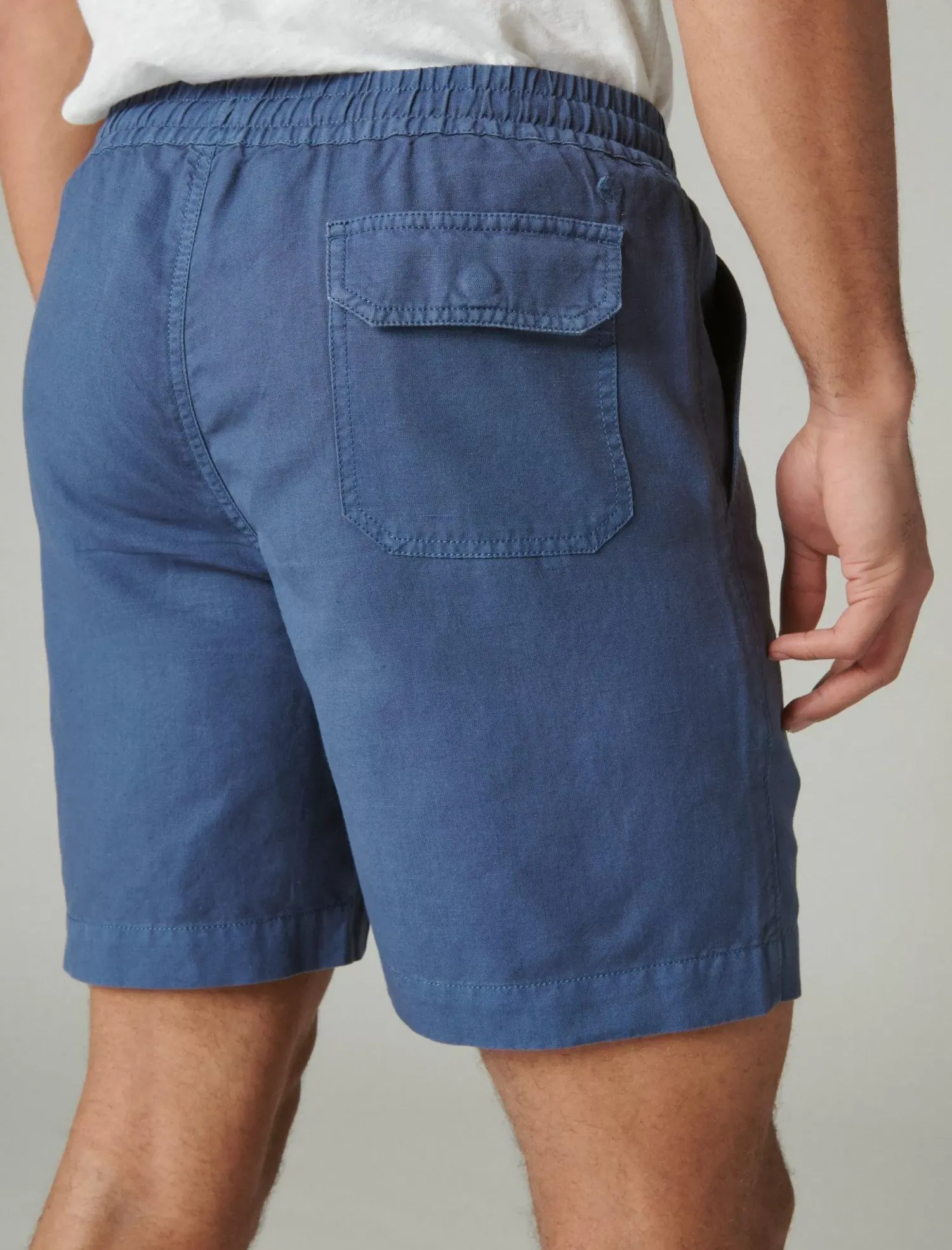 Lucky Brand 7"pull up linen short dark denim*MEN Shorts