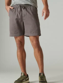 Lucky Brand 7"pull up linen short blackened pearl*MEN Shorts
