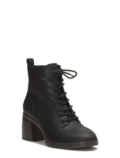 Lucky Brand qiama heeled combat boot black*WOMEN Shoes