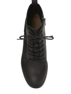Lucky Brand qiama heeled combat boot black*WOMEN Shoes