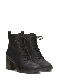 Lucky Brand qiama heeled combat boot black*WOMEN Shoes