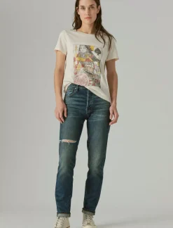 Lucky Brand queen of spades classic crew soft pink*WOMEN Graphic Tees