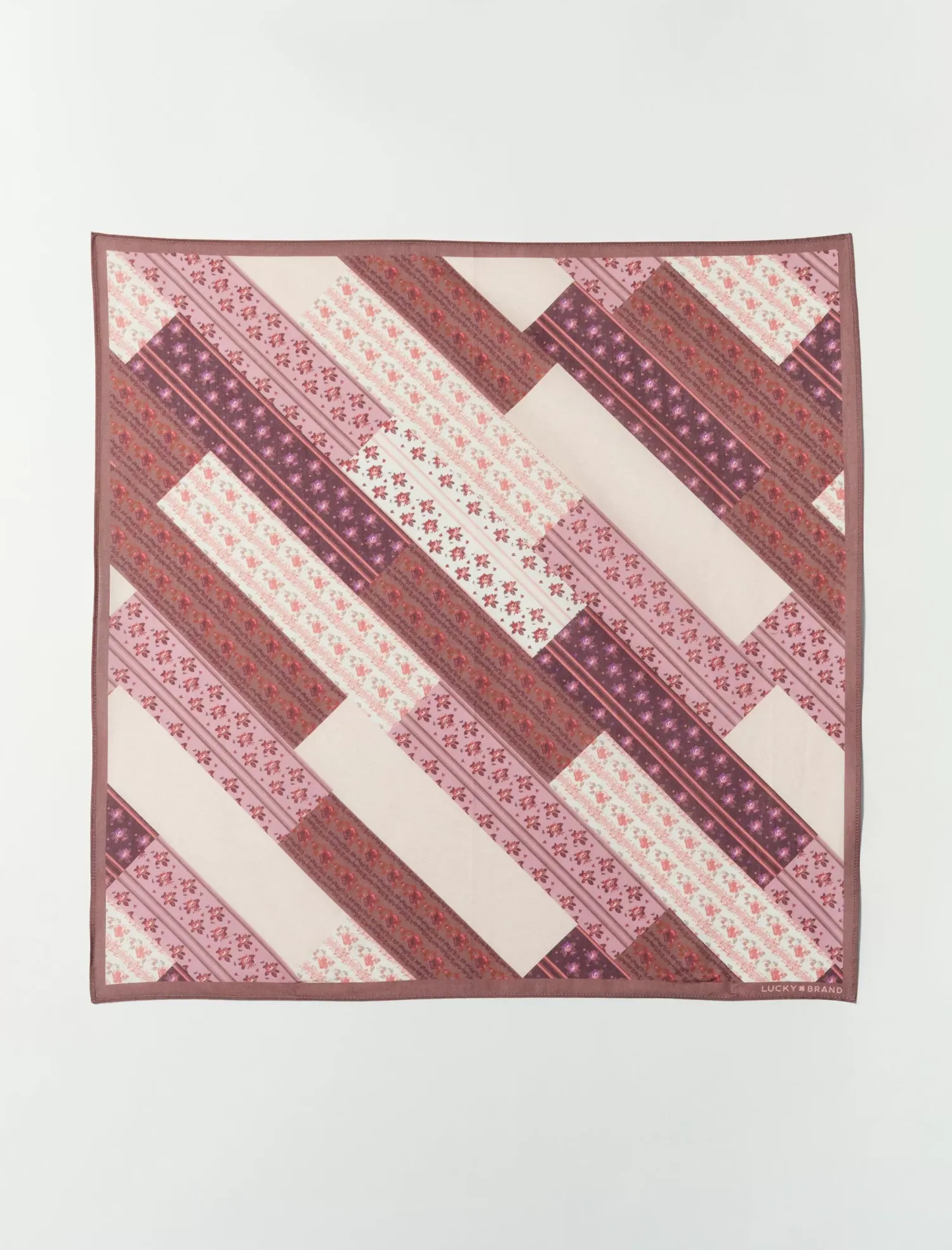 Lucky Brand quilt print bandana light brown*WOMEN Scarves & Bandanas