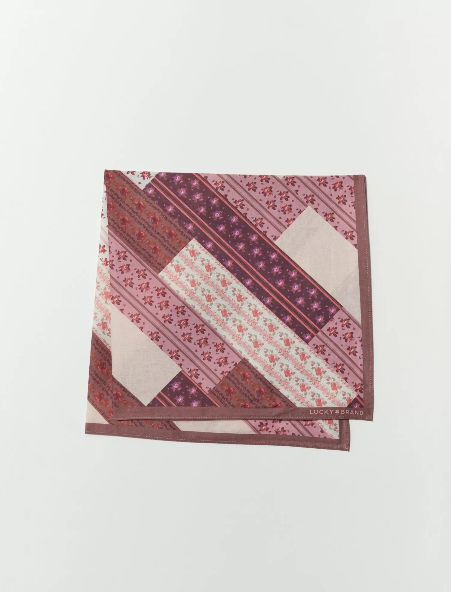 Lucky Brand quilt print bandana light brown*WOMEN Scarves & Bandanas