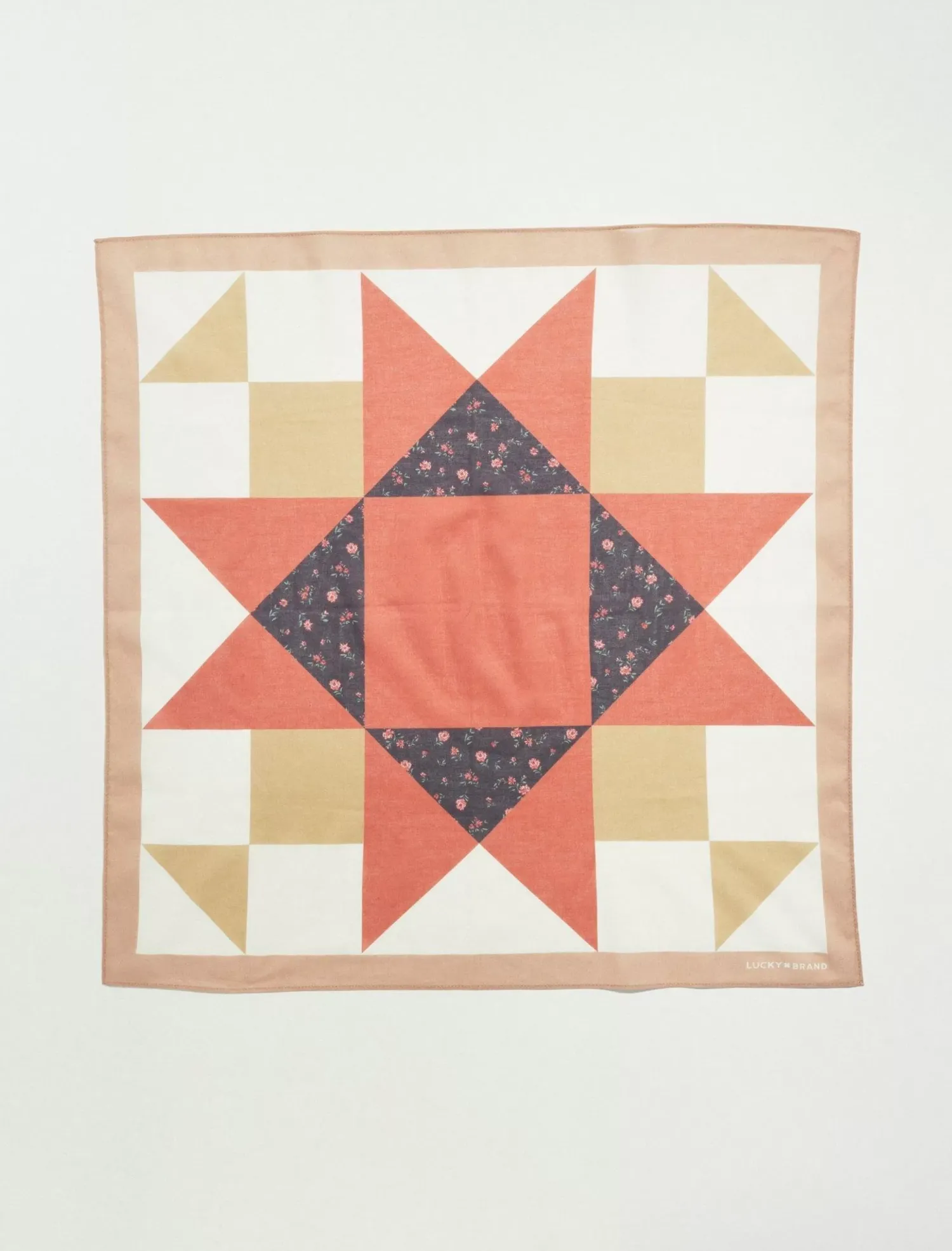 Lucky Brand quilt square bandana open overflow*WOMEN Scarves & Bandanas