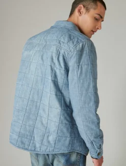 Lucky Brand quilted chambray shirt jacket indigo*MEN Jackets & Outerwear
