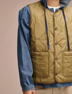 Lucky Brand quilted liner vest olive drab*MEN Jackets & Outerwear