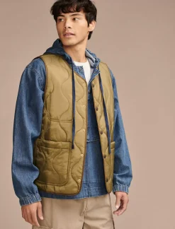 Lucky Brand quilted liner vest olive drab*MEN Jackets & Outerwear