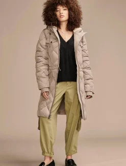 Lucky Brand quilted parka jacket taupe*WOMEN Jackets & Outerwear