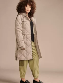Lucky Brand quilted parka jacket taupe*WOMEN Jackets & Outerwear
