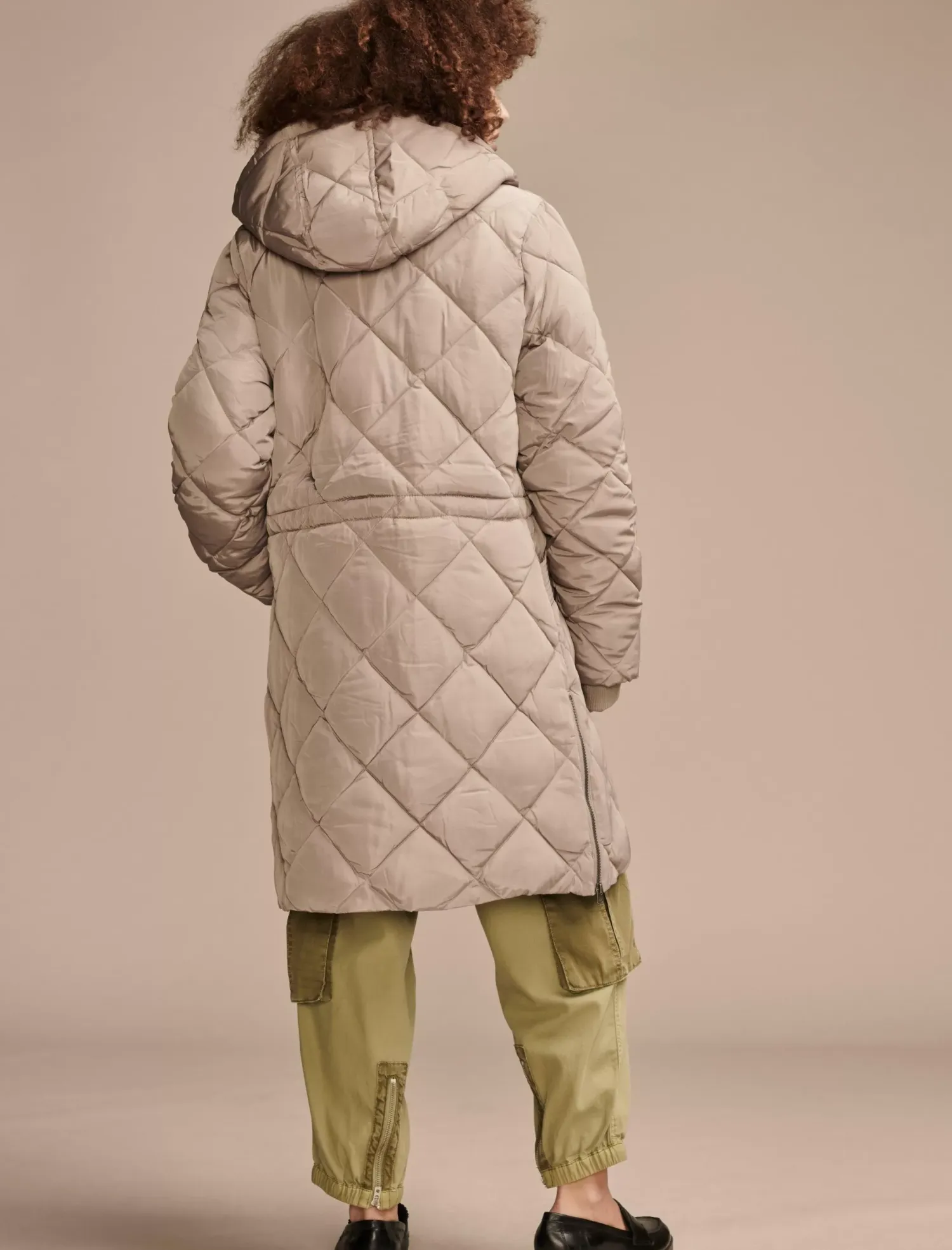 Lucky Brand quilted parka jacket taupe*WOMEN Jackets & Outerwear