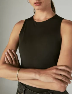 Lucky Brand racer tank bodysuit jet black*WOMEN Knit Tops