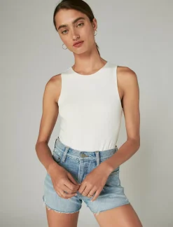 Lucky Brand racer tank bodysuit cream*WOMEN Knit Tops