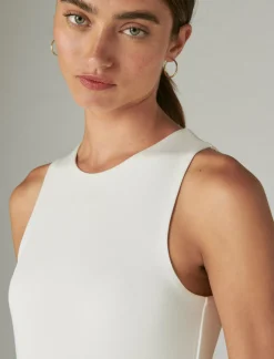 Lucky Brand racer tank bodysuit cream*WOMEN Knit Tops