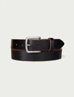 Lucky Brand raw cut edged leather jean belt black*MEN Belts