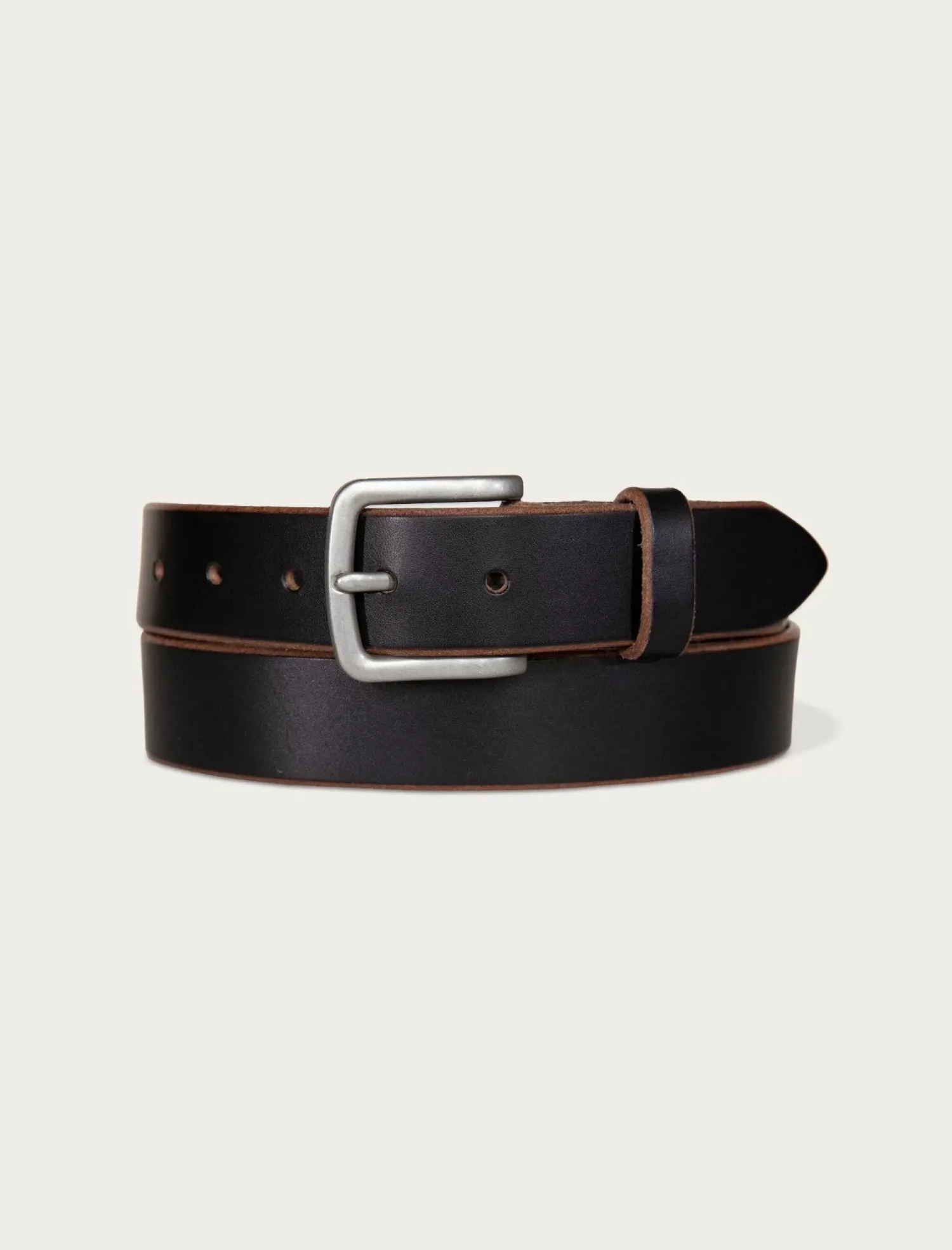 Lucky Brand raw cut edged leather jean belt black*MEN Belts