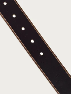 Lucky Brand raw cut edged leather jean belt black*MEN Belts