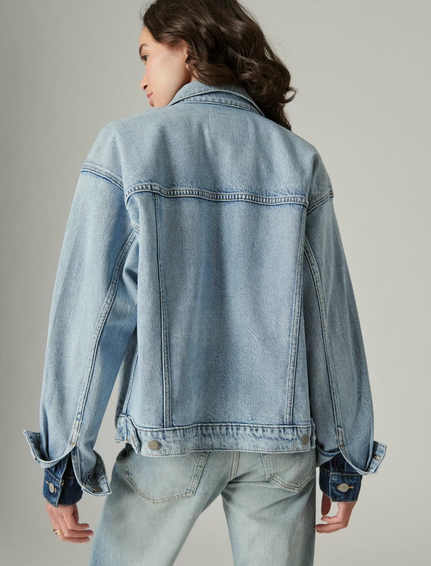 Lucky Brand relaxed denim trucker jacket ripple*WOMEN Jackets & Outerwear