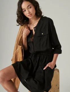 Lucky Brand relaxed surplus shirtdress meteorite*WOMEN Dresses