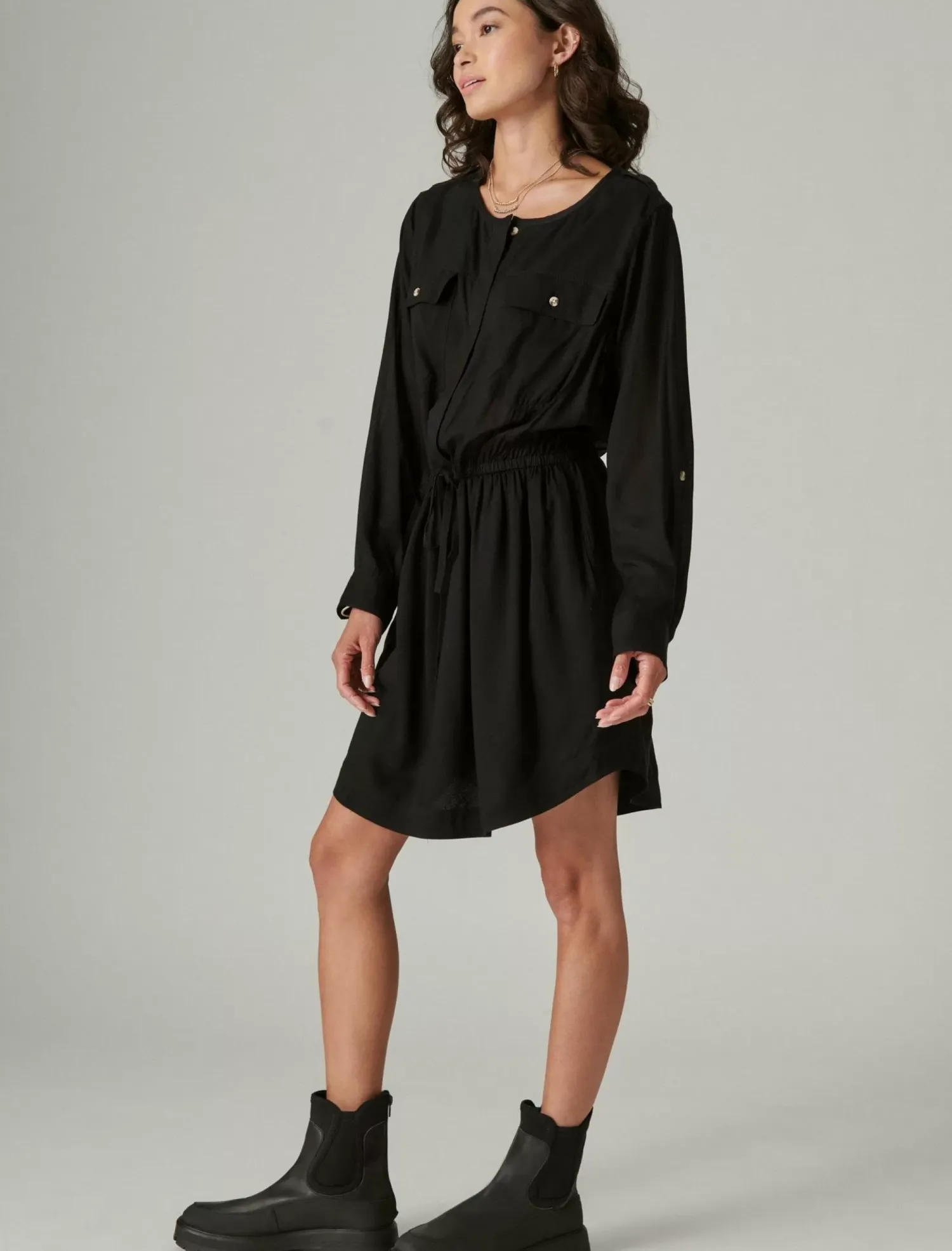 Lucky Brand relaxed surplus shirtdress meteorite*WOMEN Dresses