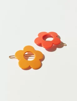 Lucky Brand retro flower barrette multi*WOMEN Hair Accessories