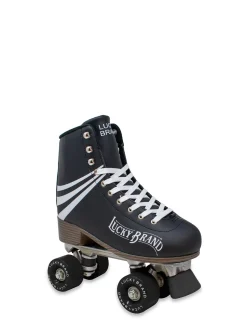Lucky Brand retro stripes quad roller skate black*WOMEN Roller Skates