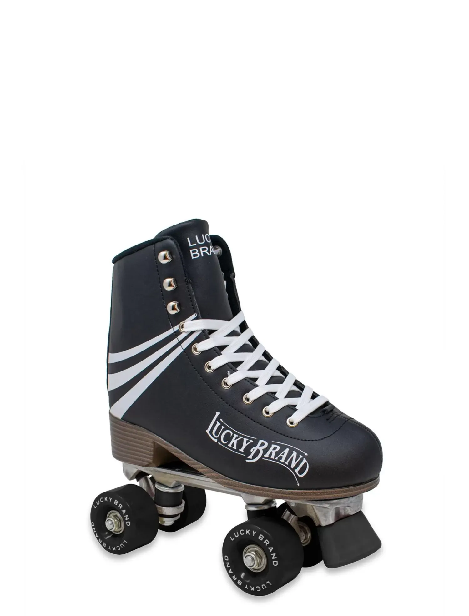 Lucky Brand retro stripes quad roller skate black*WOMEN Roller Skates
