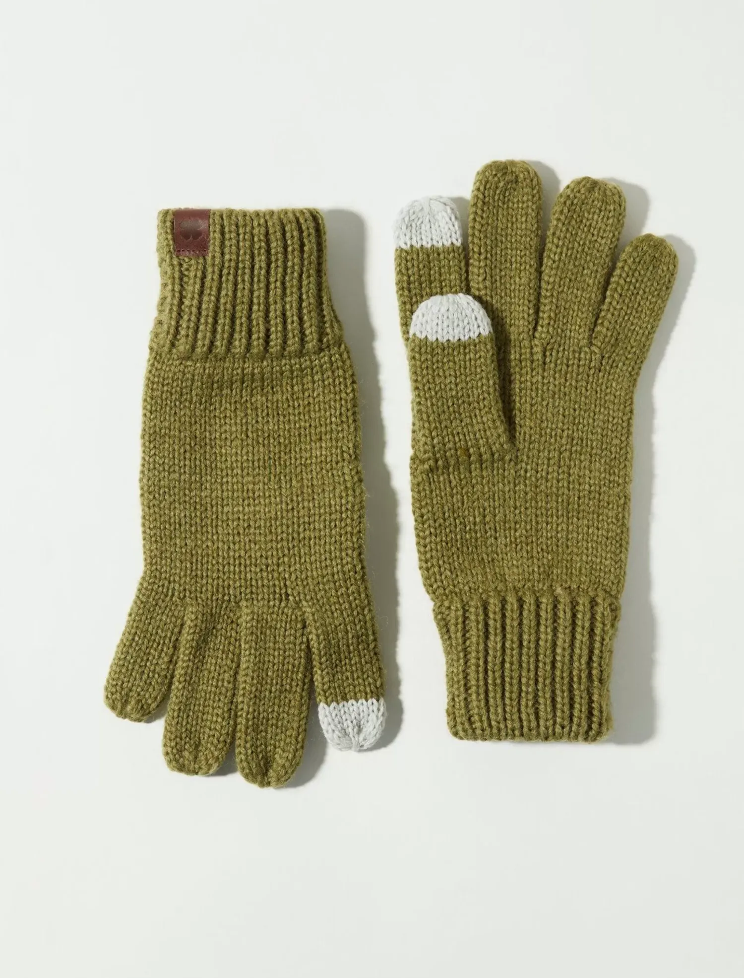 Lucky Brand ribbed wool knit texting glove dark green*WOMEN Gloves