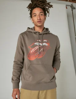 Lucky Brand rolling stones greatest hoodie plum kitten*MEN Activewear